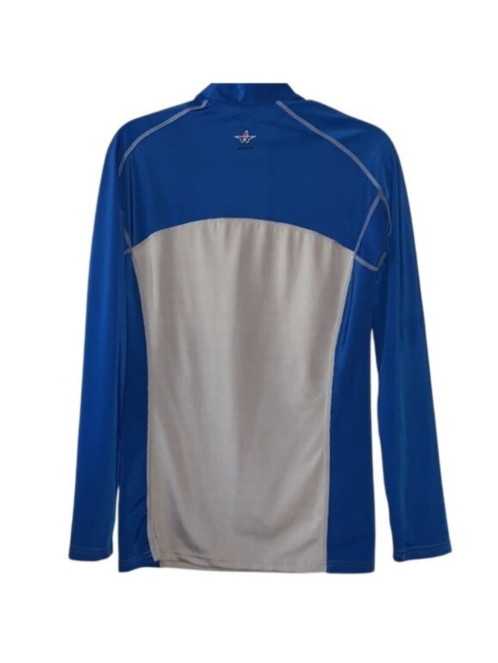 Alleson Athletic Mens Blue & Gray Long Sleeve Athletic Shirt Size M